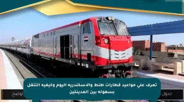 تعرف على مواعيد قطارات طنط والإسكندرية اليوم وكيفية التنقل بسهولة بين المدينتين